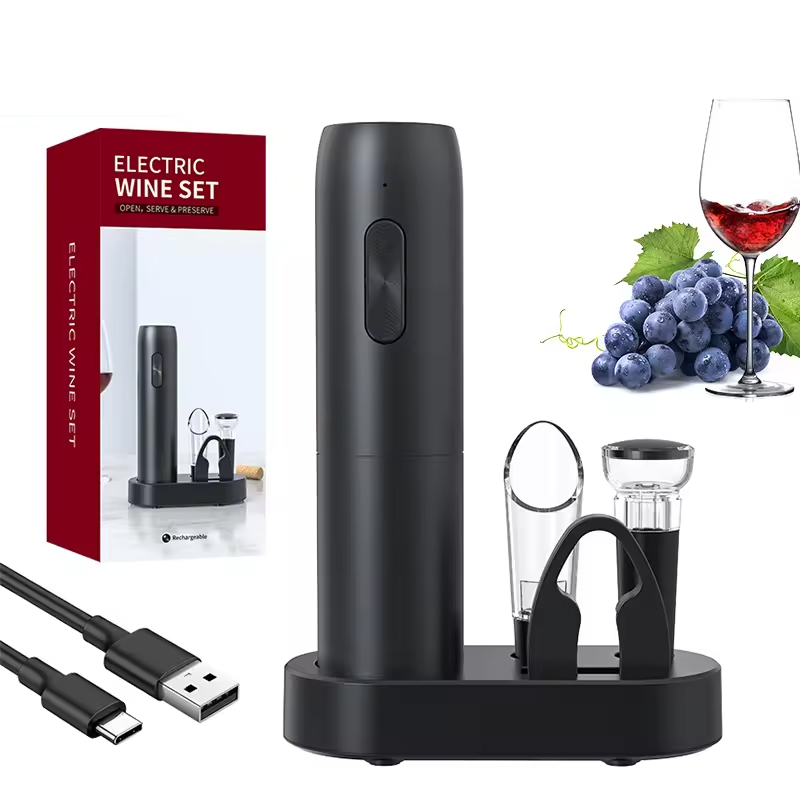 Electric Can Opener - Ensemble d'ouvre-bouteille électrique 4 en 1,