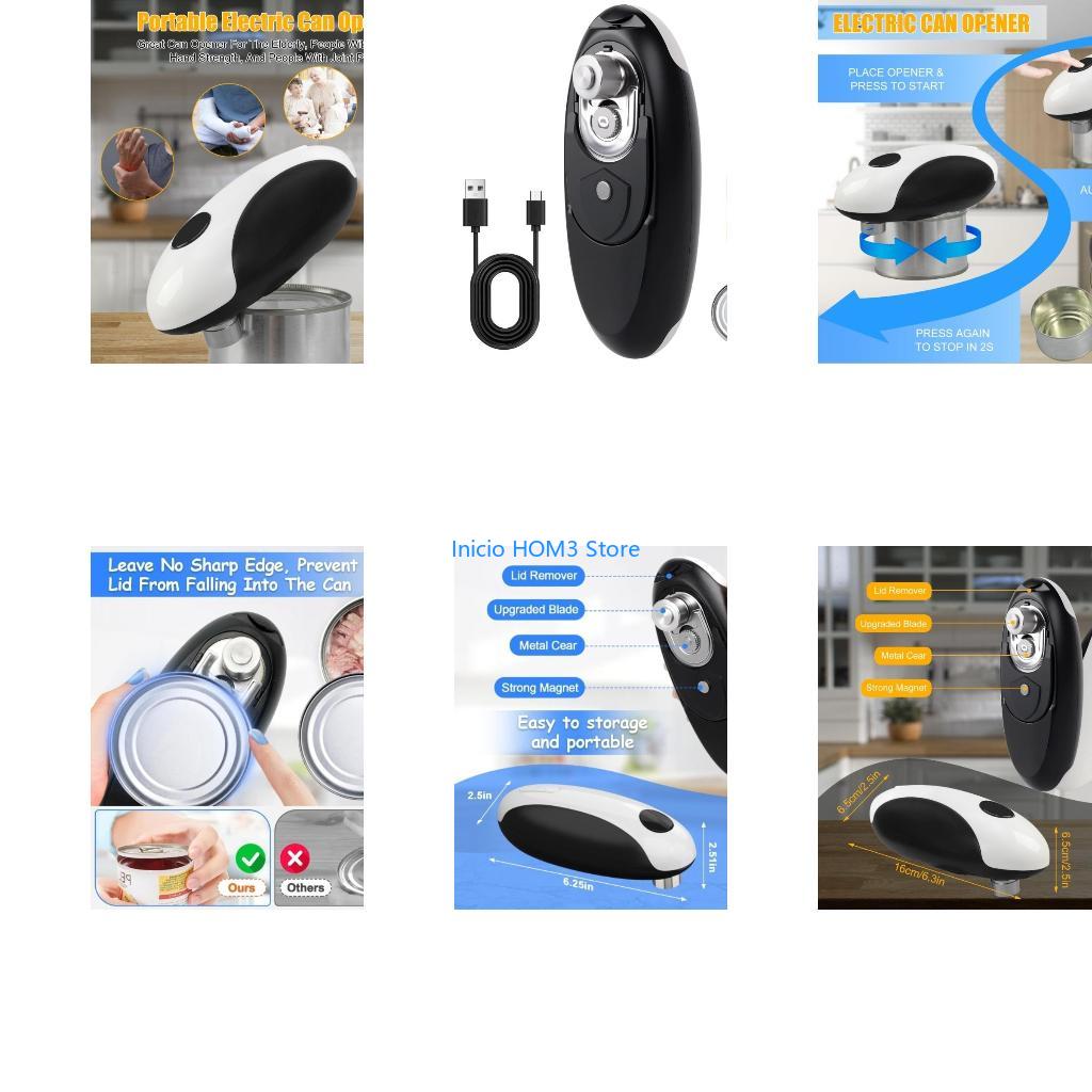 Electric Can Opener - A5YD ouvre-boîte électrique côté lisse, ouvre-bocal