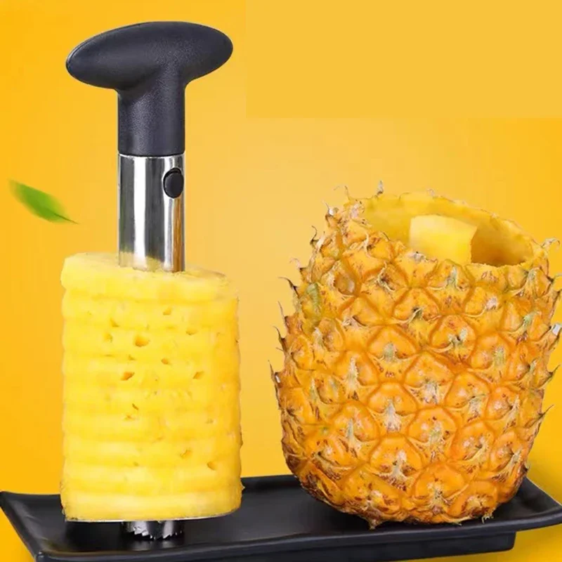 Kitchen Gadgets Hacks - Éplucheur et coupe-ananas en acier inoxydable