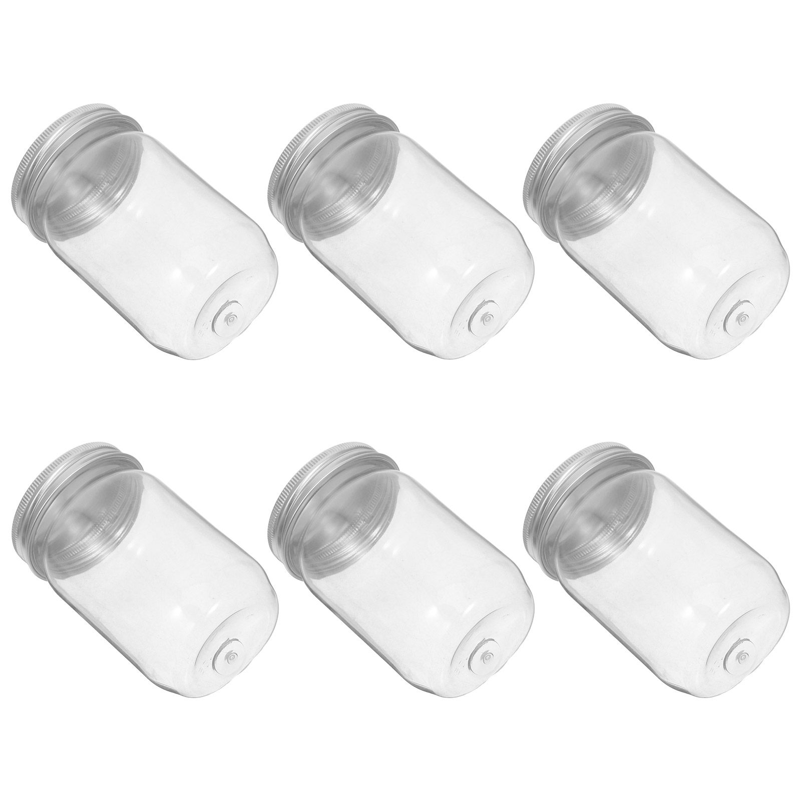 Food Storage Containers - 6 pots en plastique transparent avec
