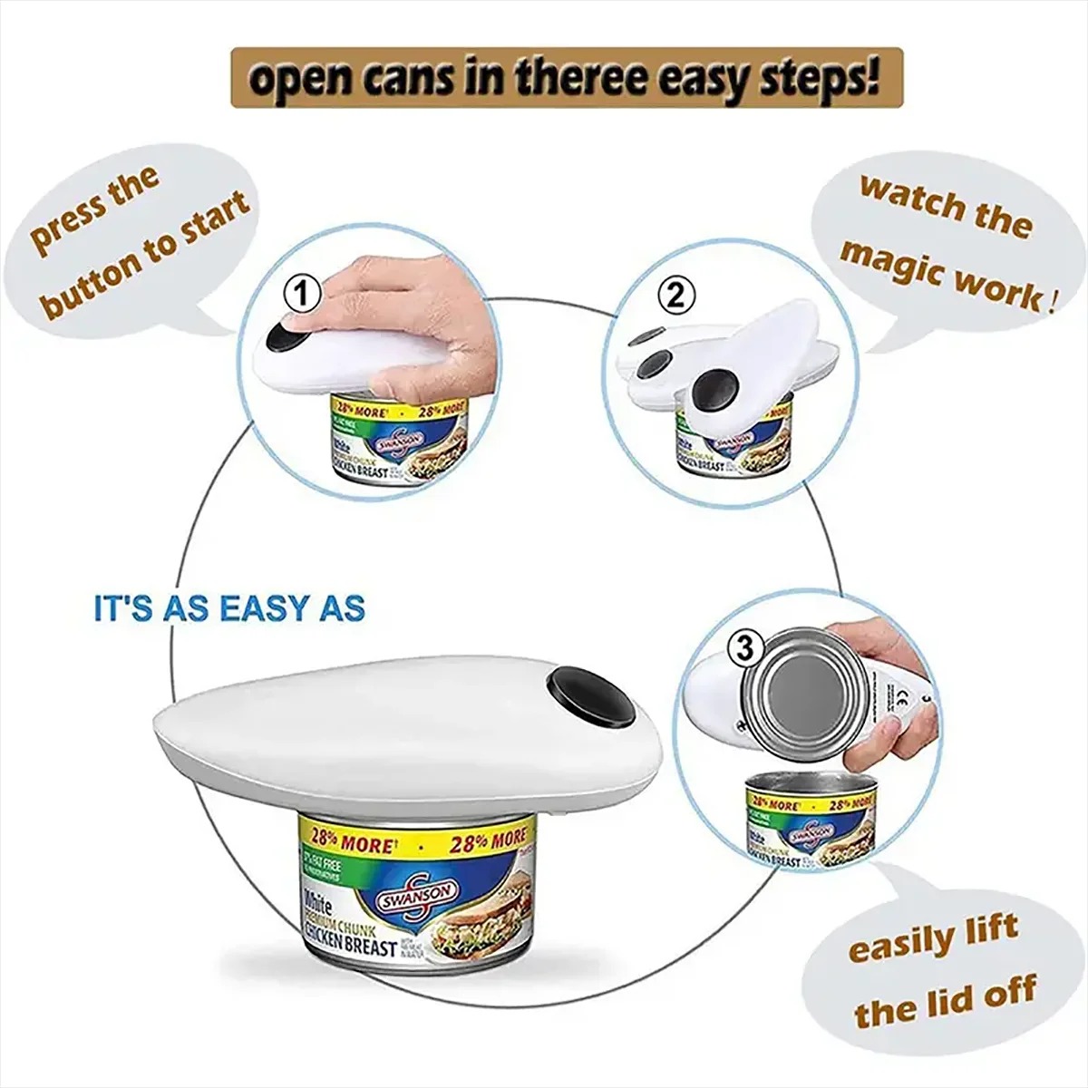 Ouvre-bocal électrique automat - Electric Can Opener avis et prix
